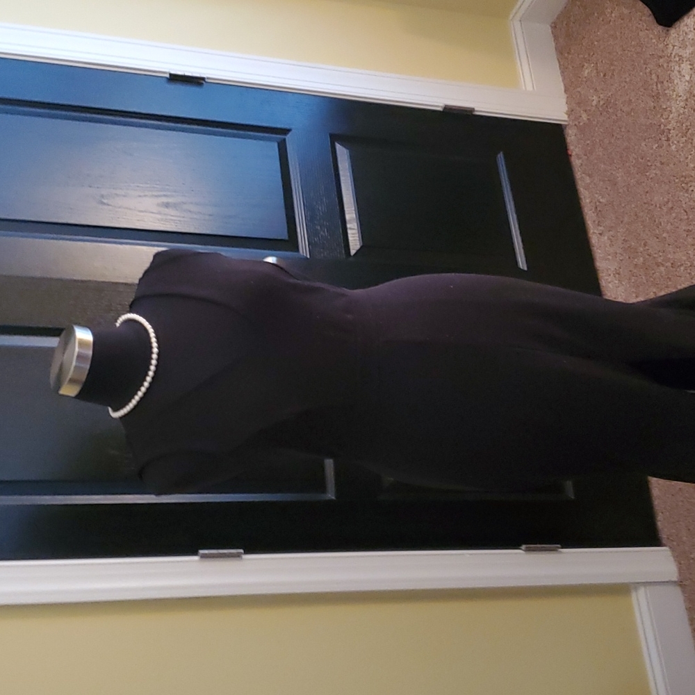 Asoph black sparkle a line gown